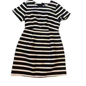 HM Striped Dress Black And Ivory Size 8
